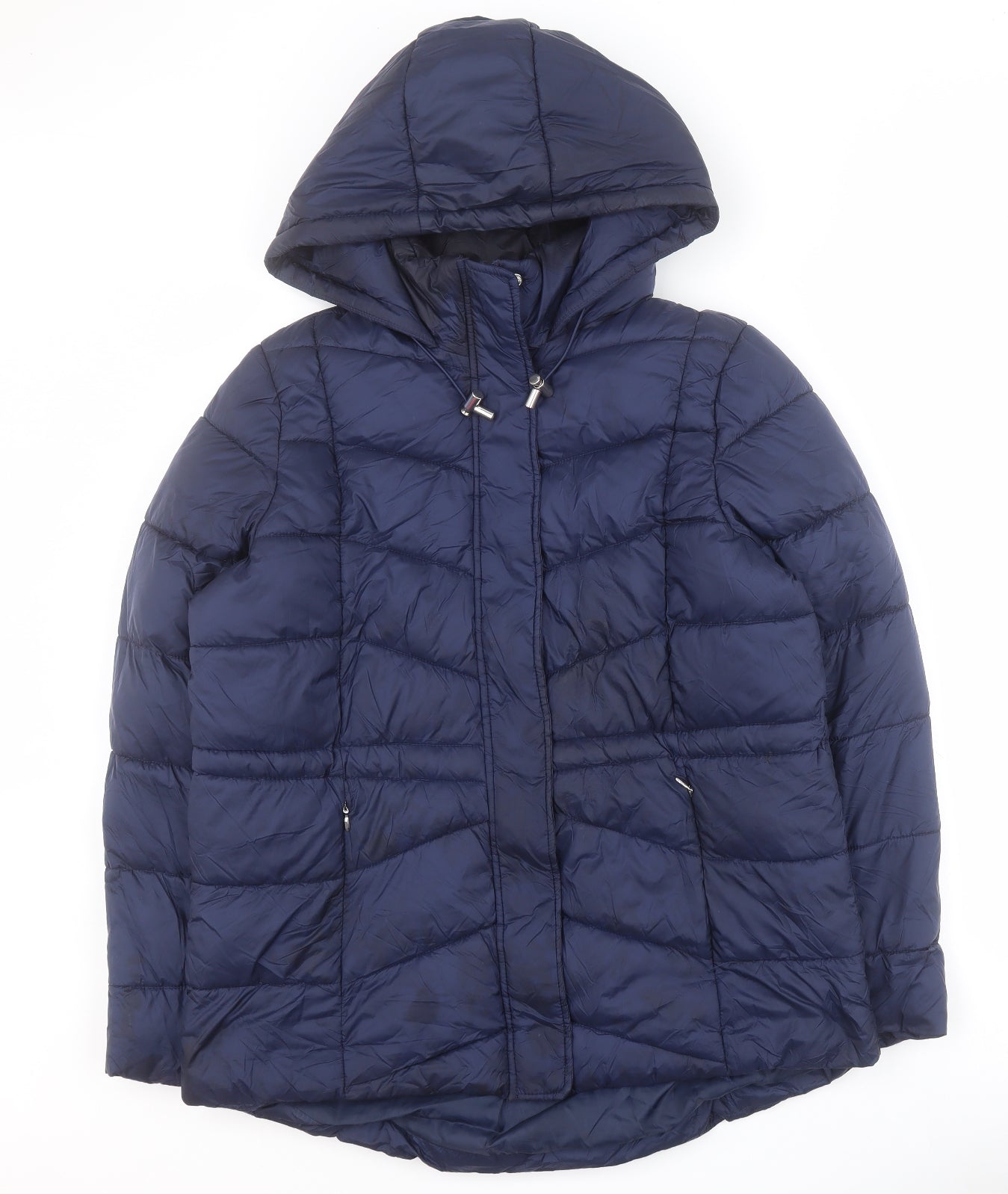 Matalan Womens Blue   Puffer Jacket Coat Size 14  Zip