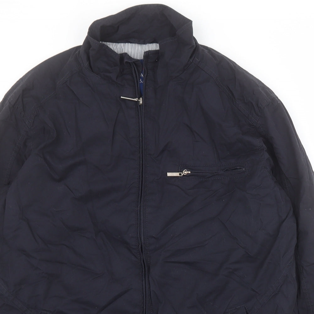 BHS Mens Black   Windbreaker Coat Size M  Zip