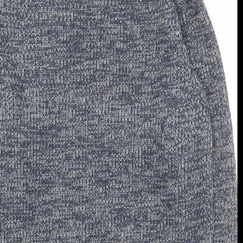 George Womens Blue Round Neck  Acrylic Pullover Jumper Size XL