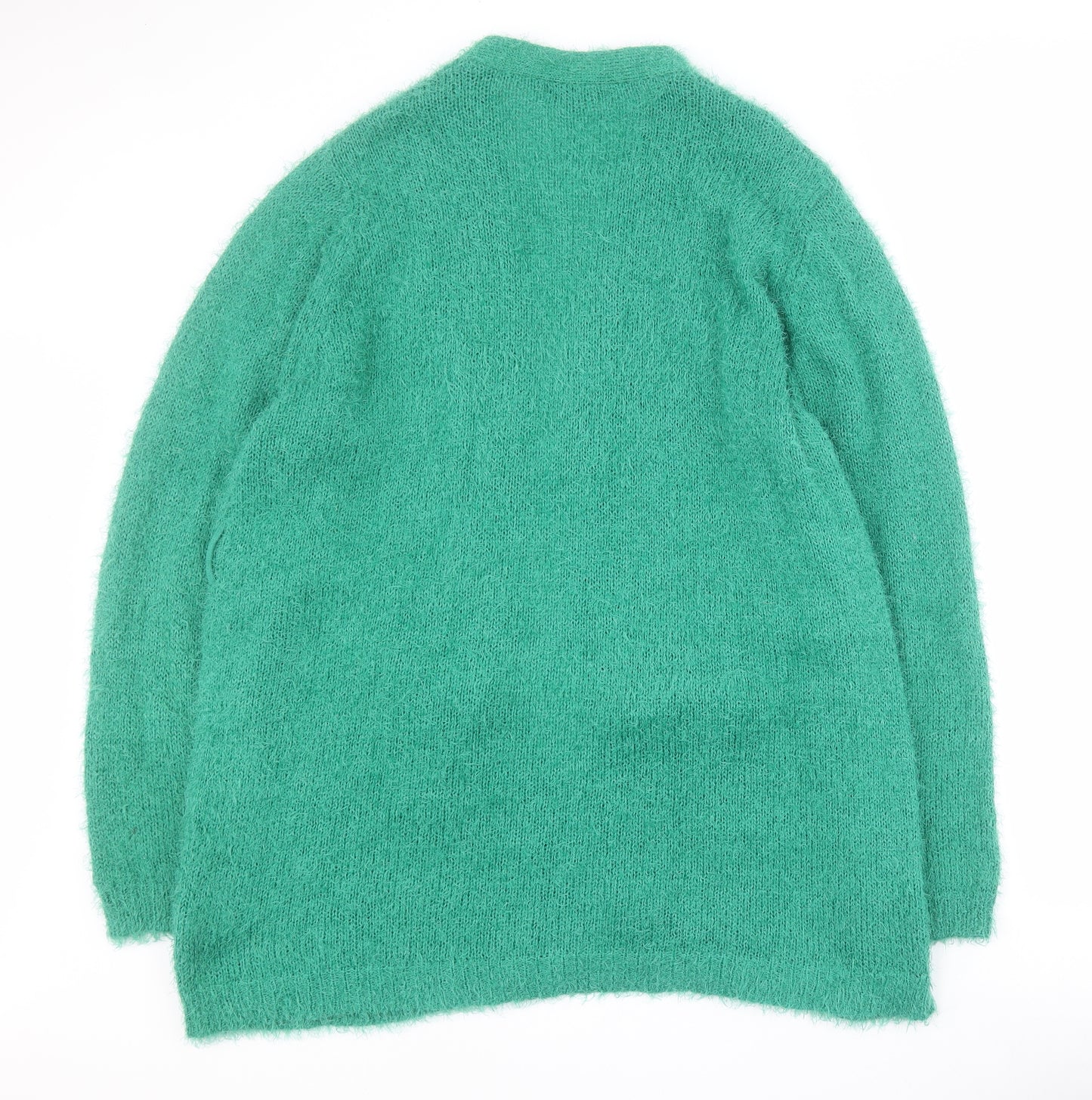 Studio Womens Green V-Neck  Polyester Cardigan Jumper Size 20