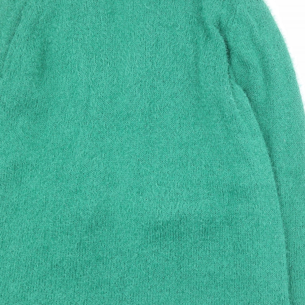 Studio Womens Green V-Neck  Polyester Cardigan Jumper Size 20