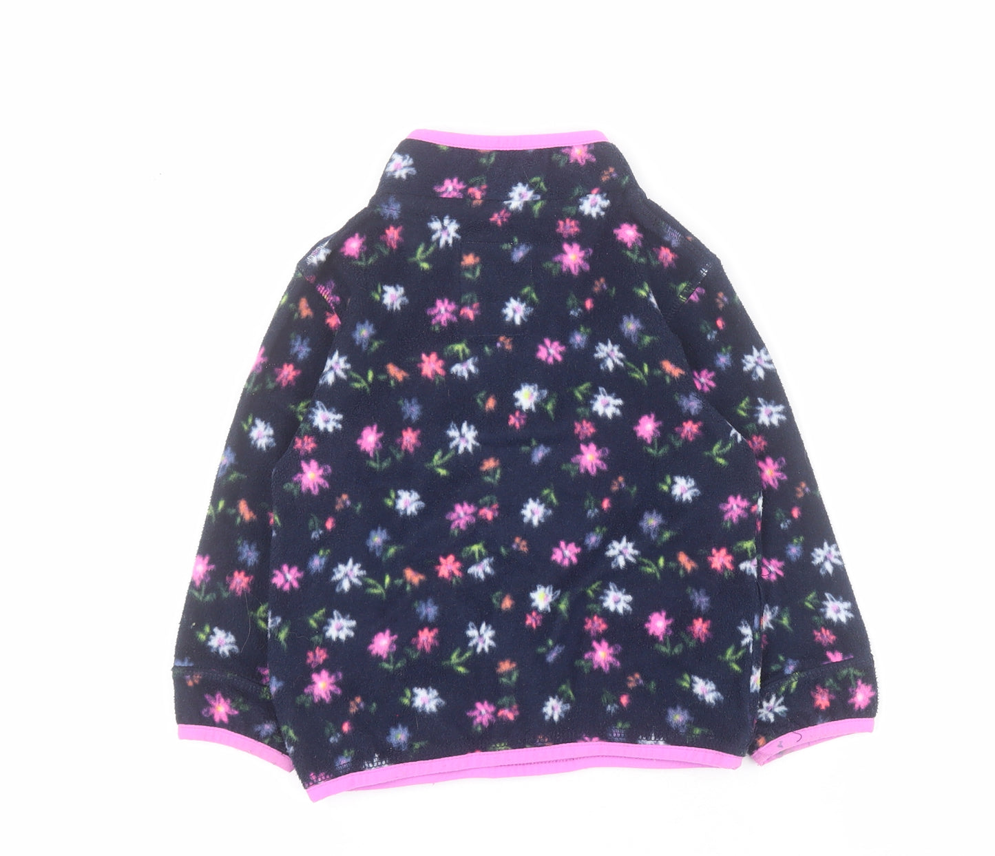 Marks and Spencer Girls Blue Floral  Jacket  Size 3-4 Years  Zip