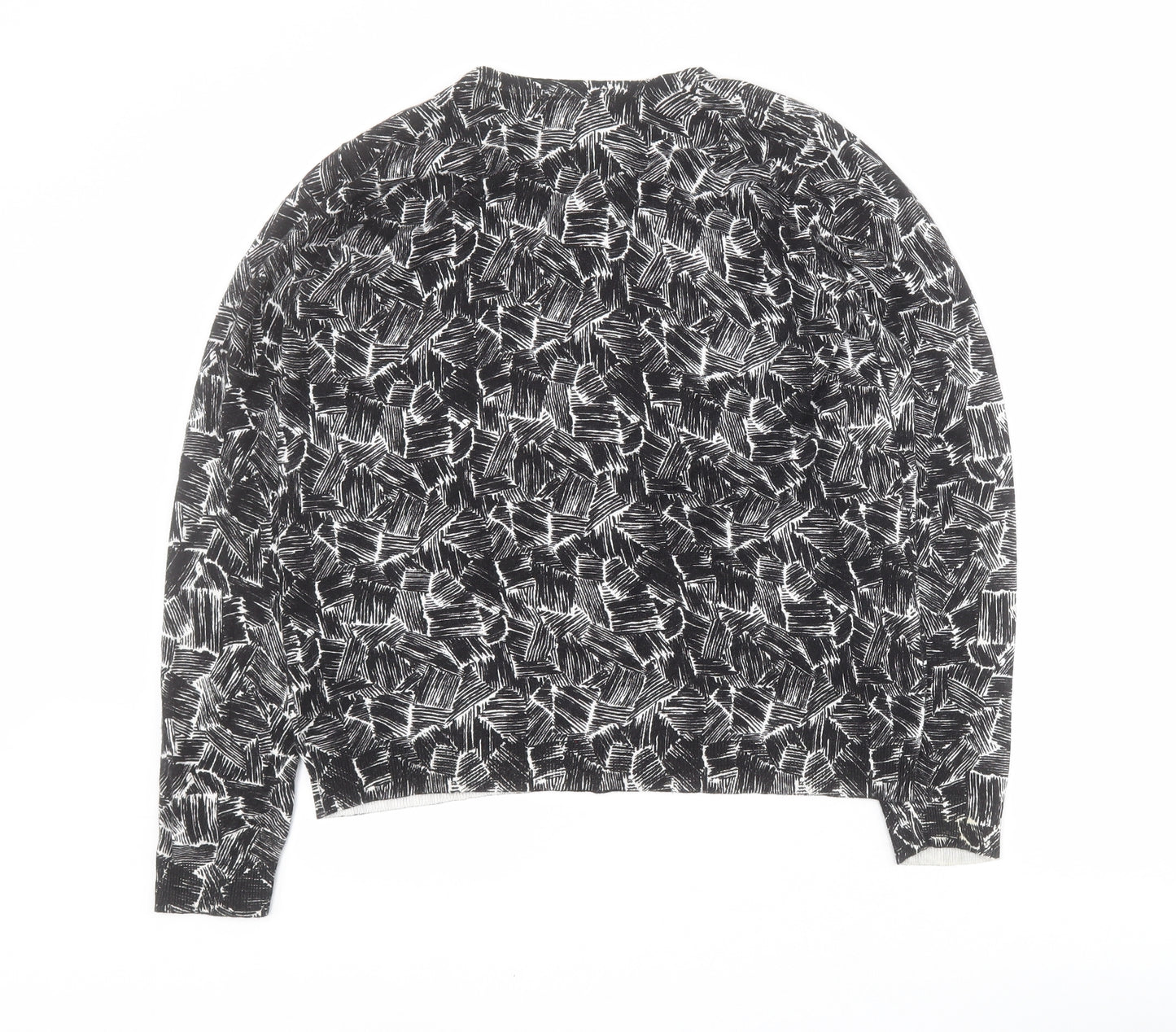 TU Womens Black Round Neck  Viscose Cardigan Jumper Size 18