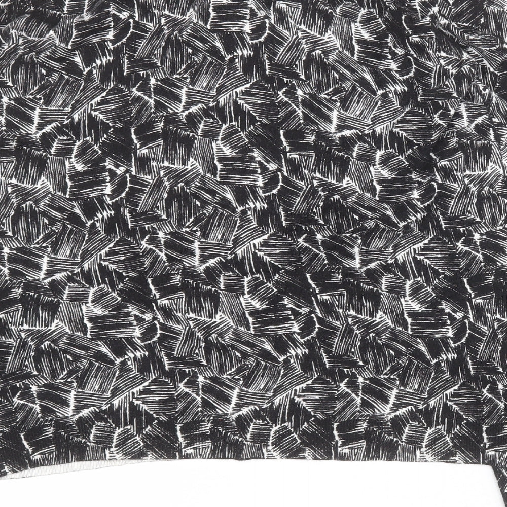 TU Womens Black Round Neck  Viscose Cardigan Jumper Size 18