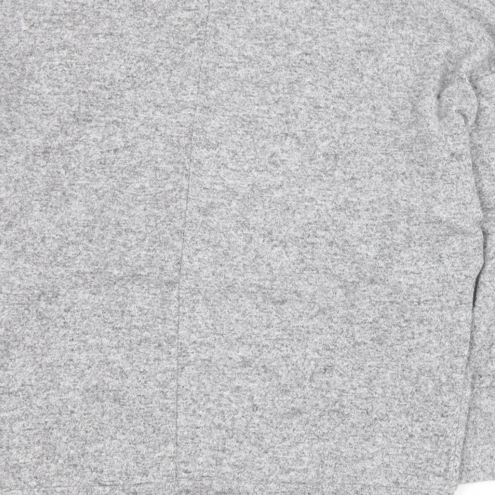 Dorothy Perkins Womens Grey Round Neck  Polyester Pullover Jumper Size 16