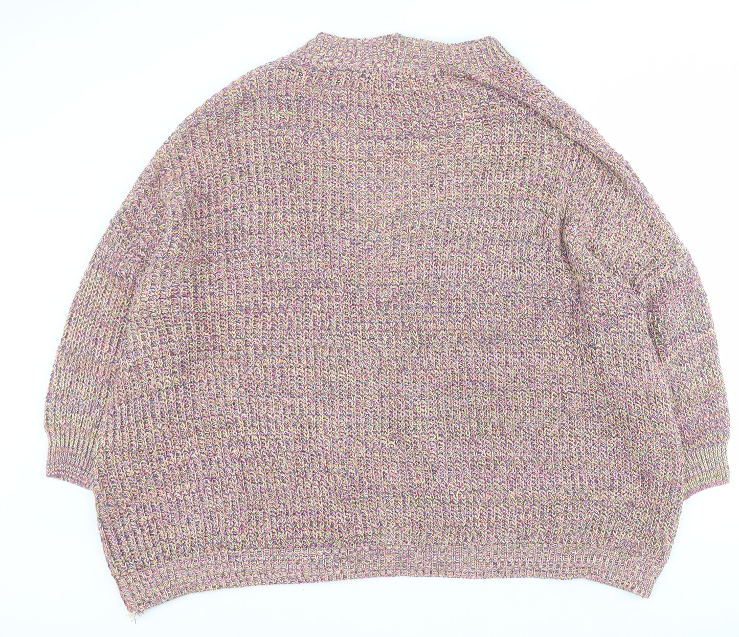 Capsule Womens Multicoloured V-Neck  Acrylic Cardigan Jumper Size S