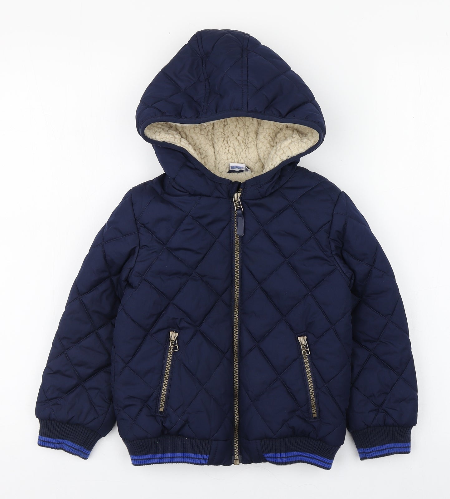 Mini Club Boys Blue   Puffer Jacket Coat Size 4-5 Years  Zip