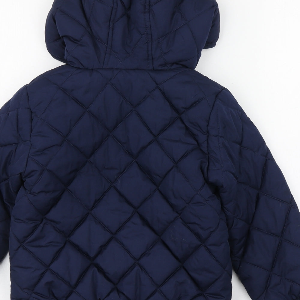 Mini Club Boys Blue   Puffer Jacket Coat Size 4-5 Years  Zip