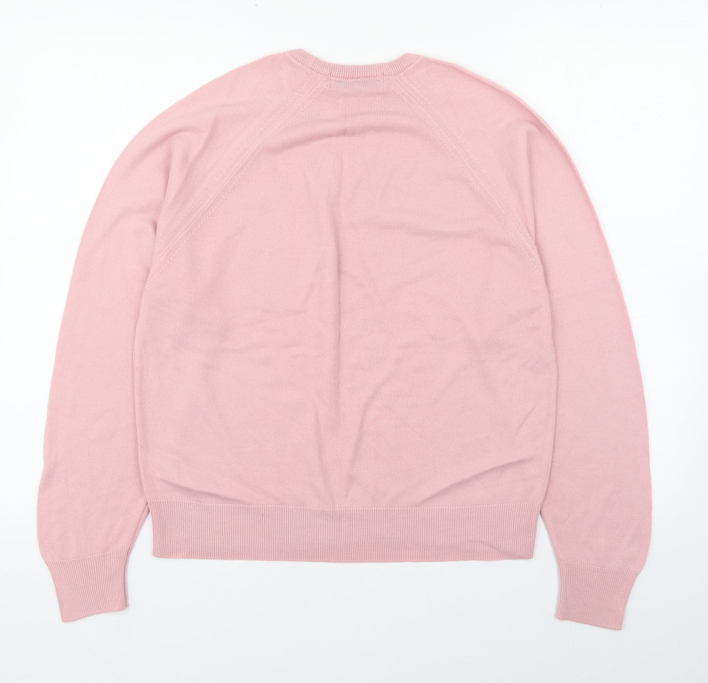 Berkertex Womens Pink Round Neck  Acrylic Pullover Jumper Size 14