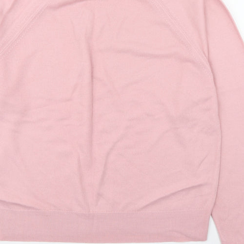 Berkertex Womens Pink Round Neck  Acrylic Pullover Jumper Size 14