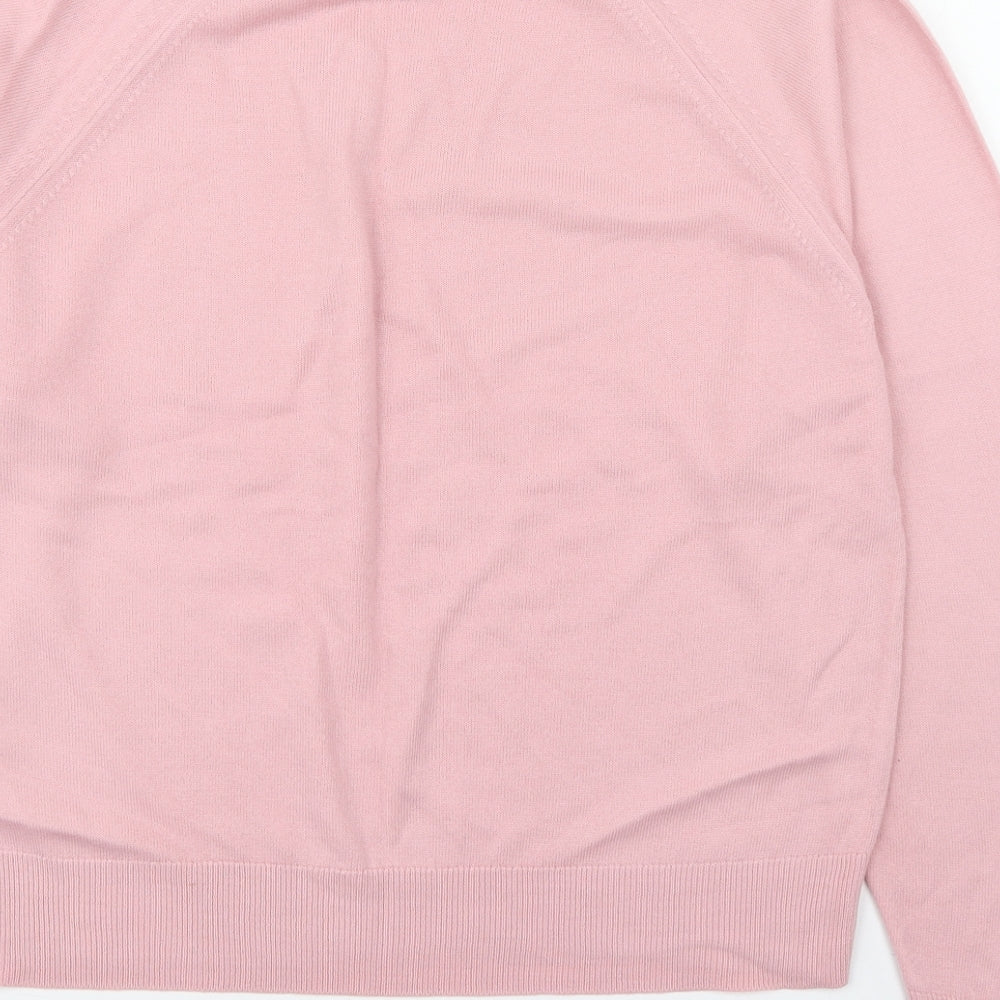 Berkertex Womens Pink Round Neck  Acrylic Pullover Jumper Size 14