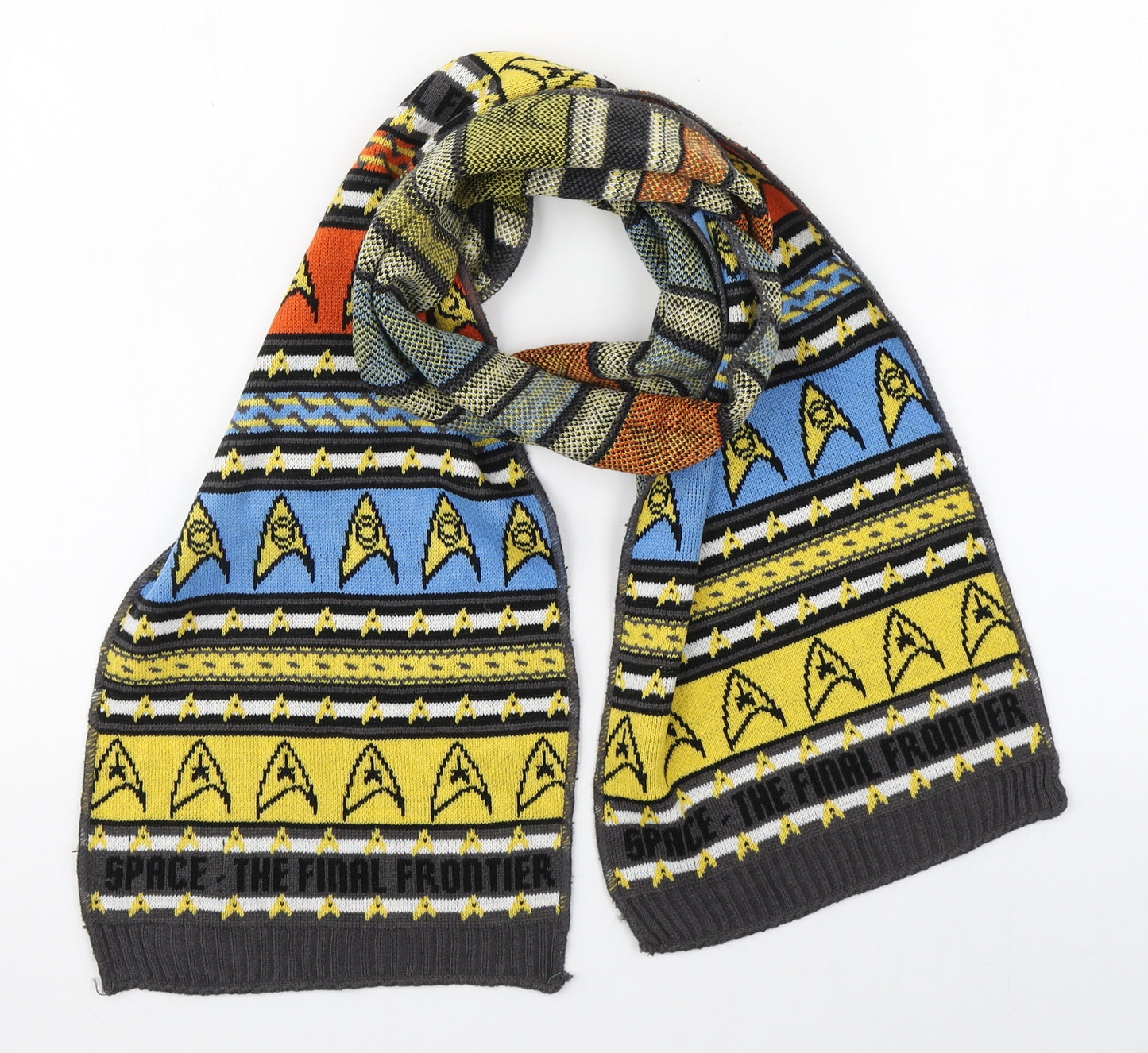 Lovarzi Mens Multicoloured Geometric Acrylic Scarf  Size Regular   - Star Trek
