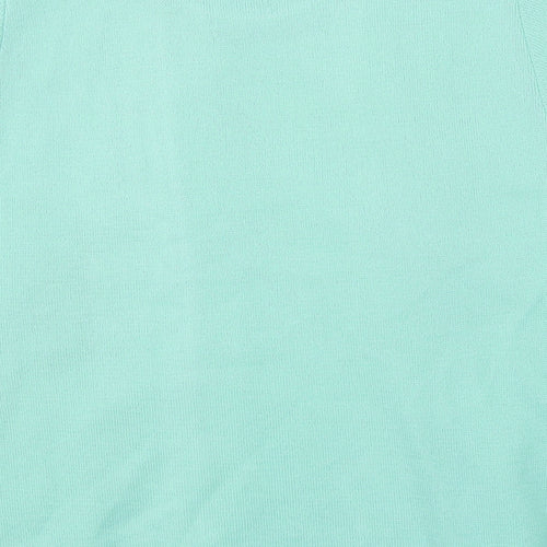 Pure & Natural Womens Green V-Neck  Acrylic Cardigan Jumper Size L