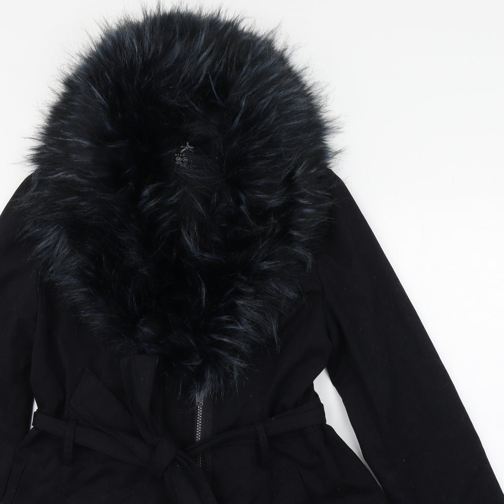 Primark Womens Blue   Overcoat Coat Size 10  Zip