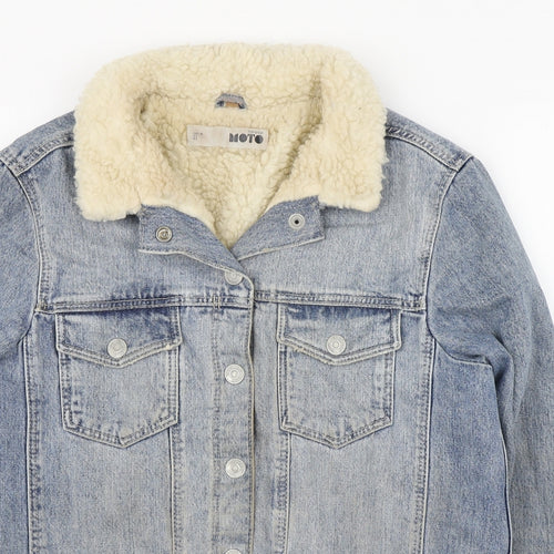Topshop Womens Blue   Jacket  Size 8  Button