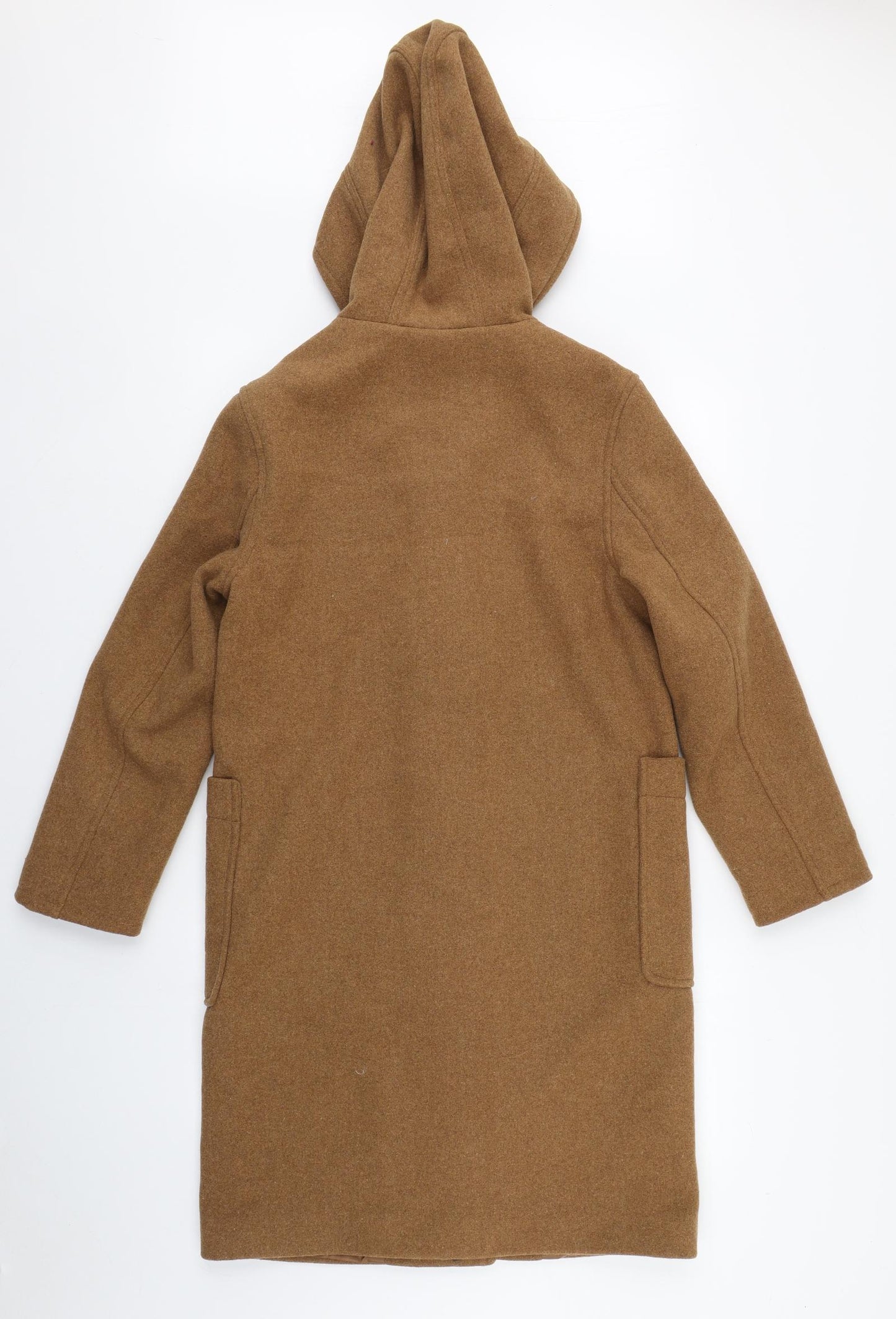 Stradivarius Mens Brown   Overcoat Coat Size S  Zip