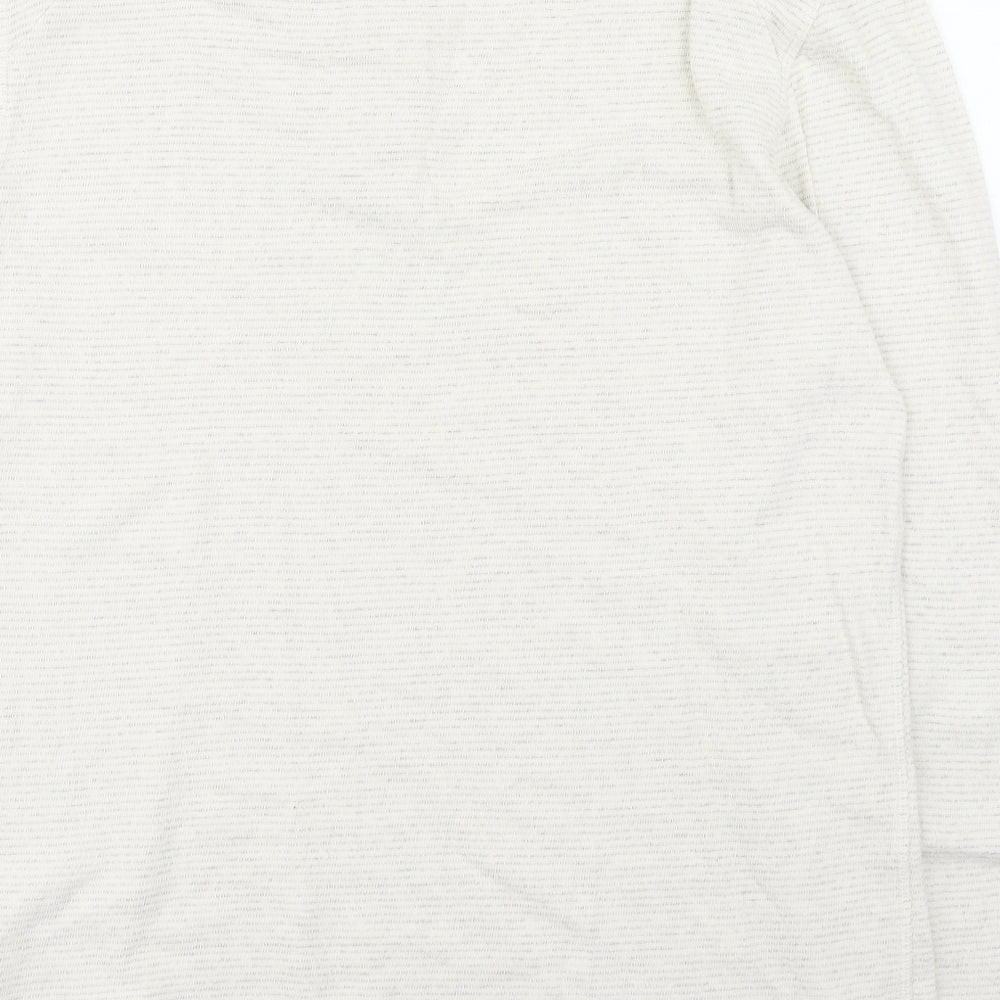 AllSaints Mens Ivory Round Neck  Cotton Pullover Jumper Size 2XL