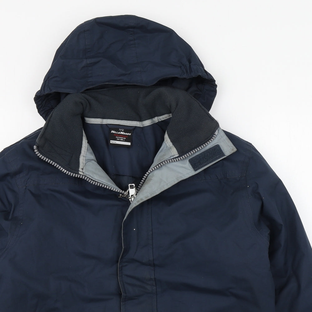 Hill&Woods Boys Blue   Rain Coat Coat Size 11-12 Years  Zip