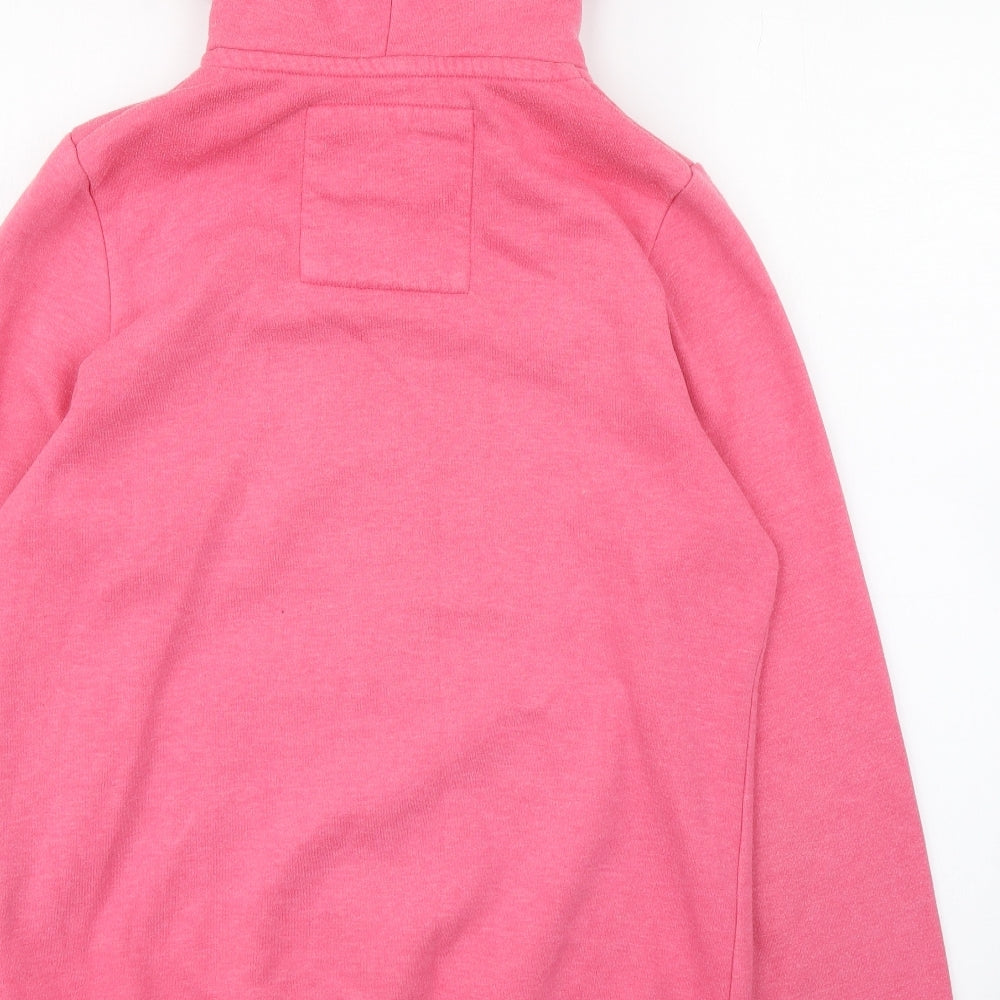 Weird Fish Womens Pink  Cotton Full Zip Hoodie Size 12