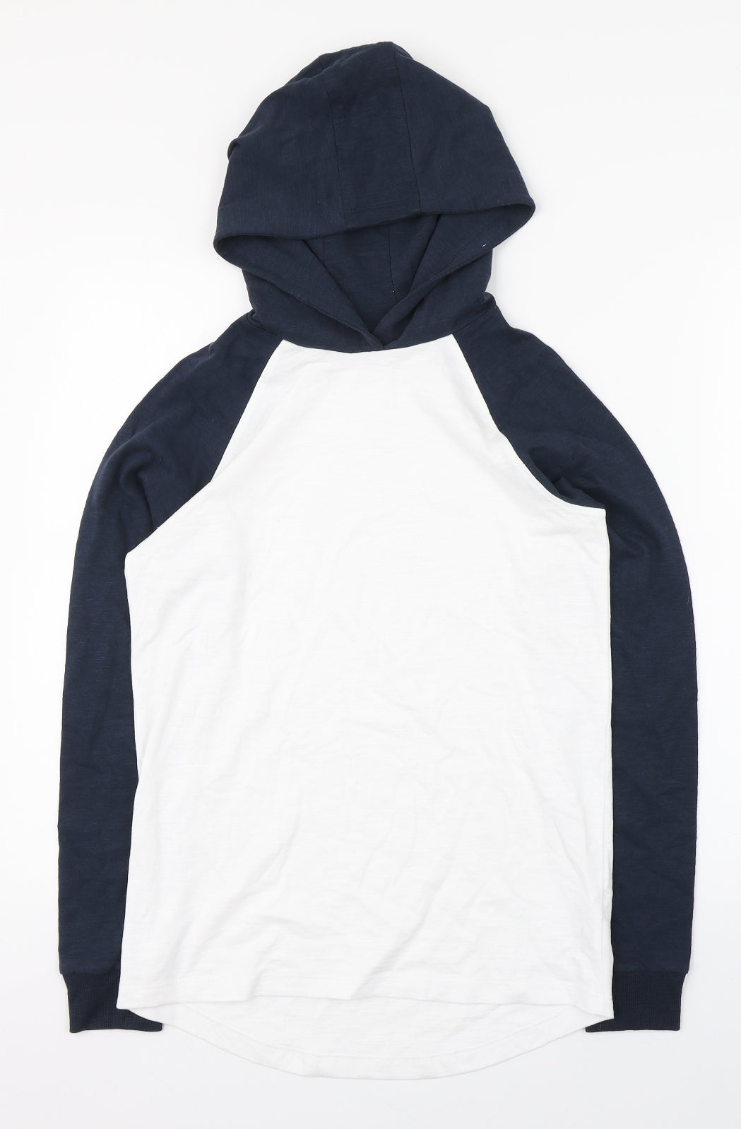 NEXT Boys White  Cotton Pullover Hoodie Size 12 Years