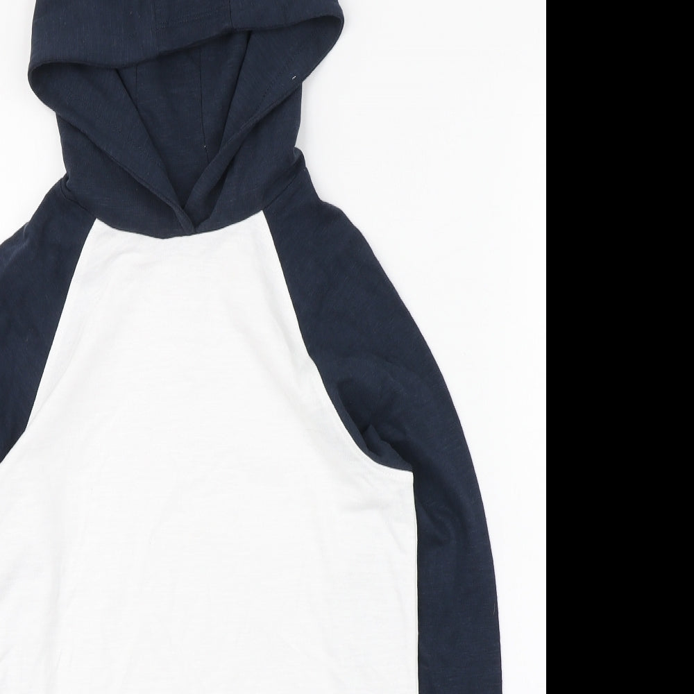 NEXT Boys White  Cotton Pullover Hoodie Size 12 Years