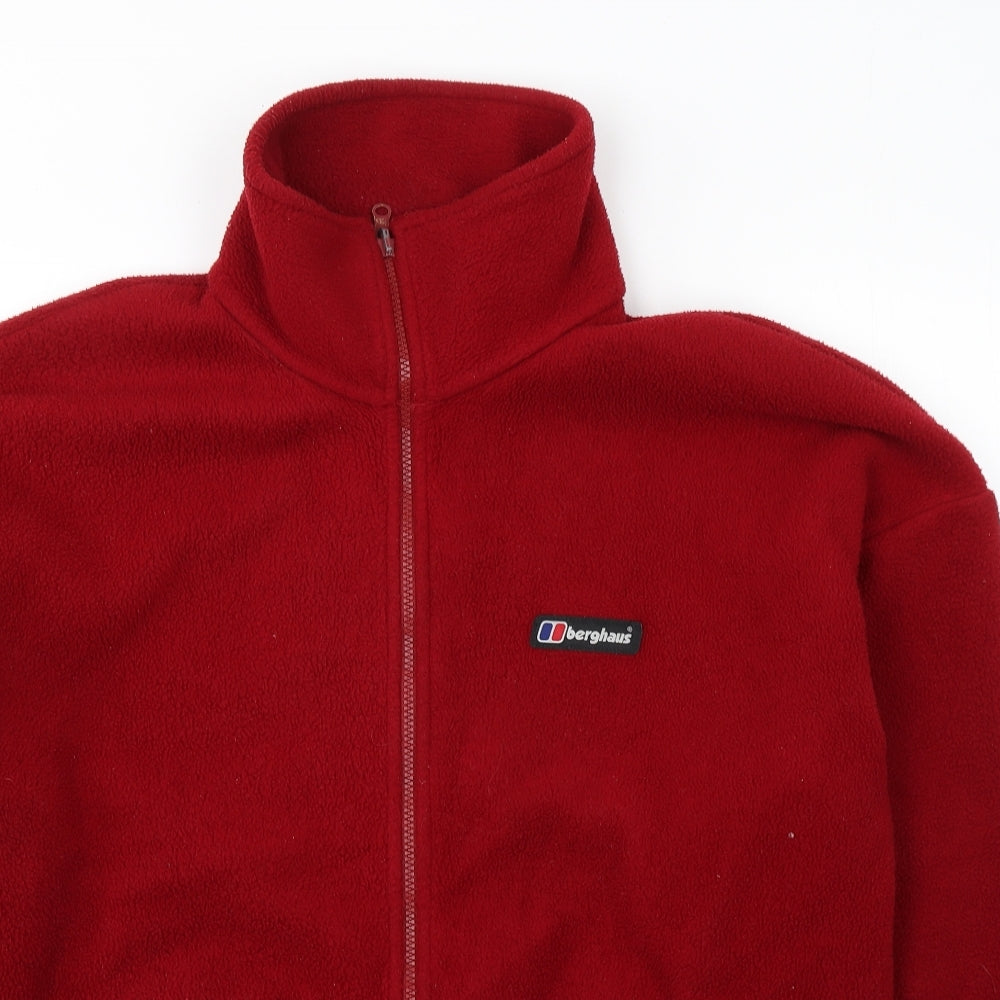 Berghaus Mens Red  Polyester Full Zip Sweatshirt Size XL