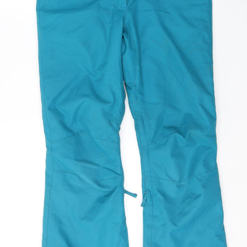 RIP CURL Womens Blue  Polyester Snow Pants Trousers Size S L30 in Regular Button