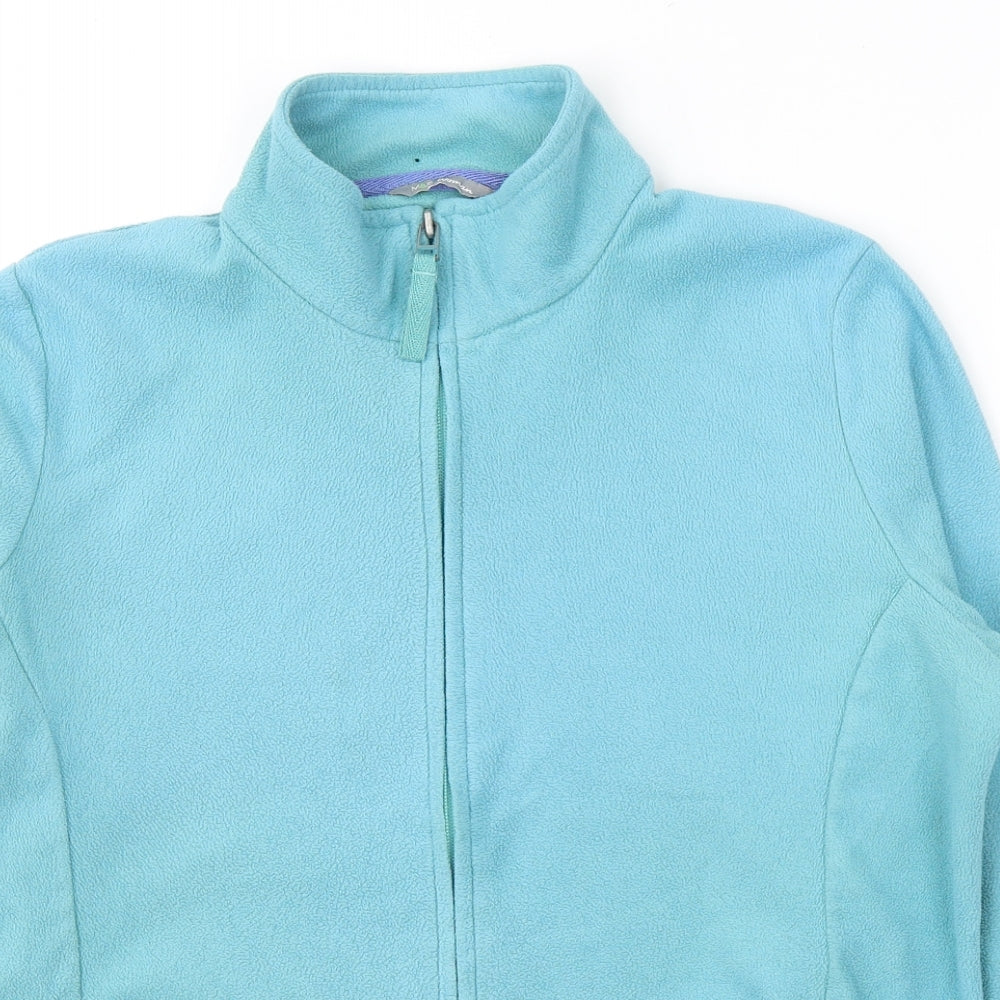 Marks and Spencer Womens Blue  Polyester Full Zip Sweatshirt Size 16  Zip