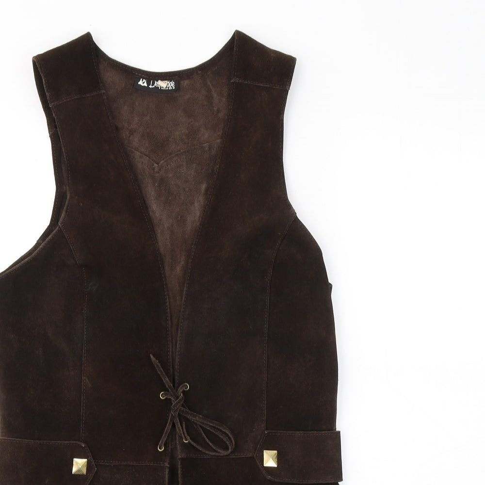 Deybridge Womens Brown   Gilet Jacket Size M  Tie