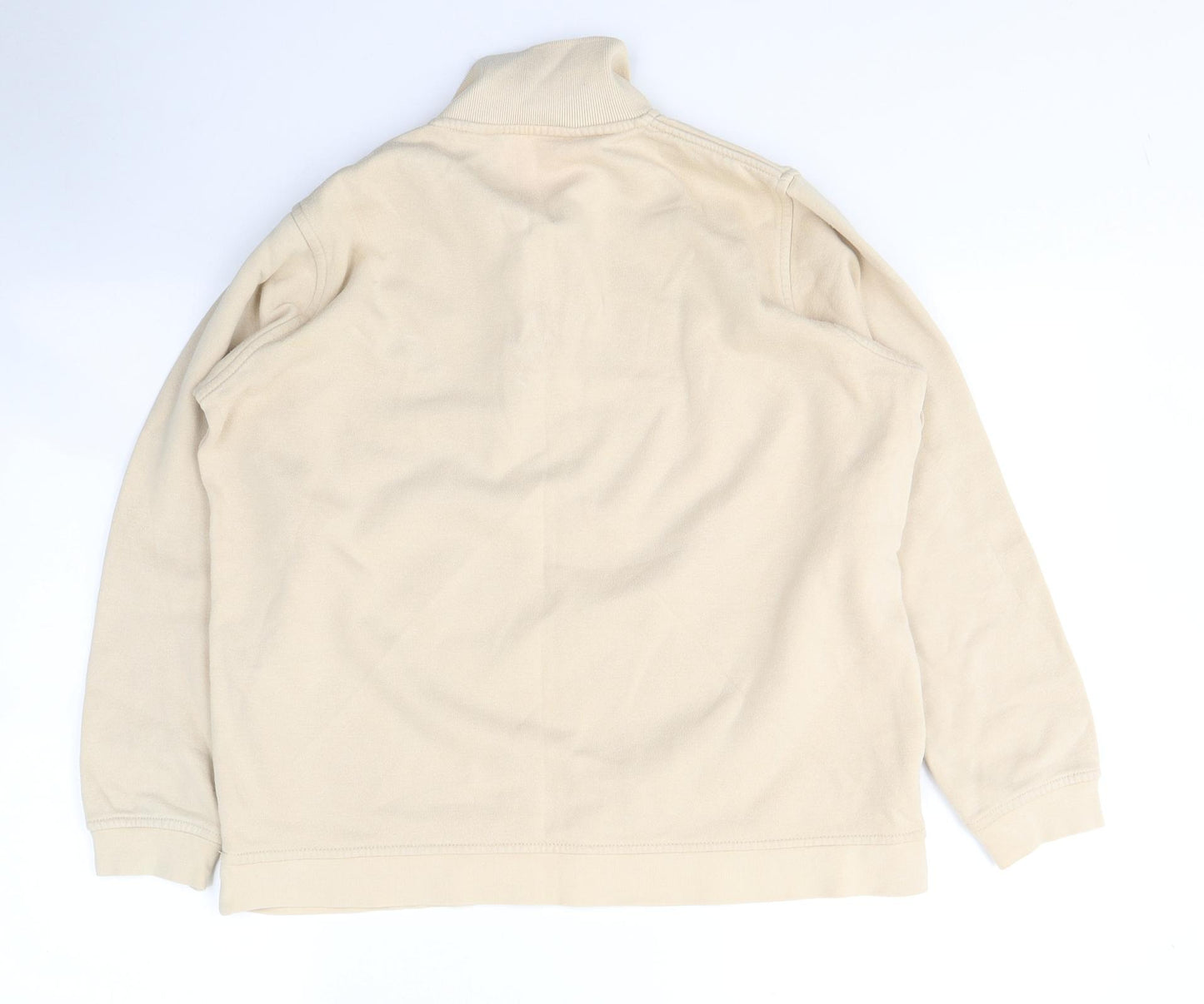 EWM Womens Beige  Cotton Pullover Sweatshirt Size 14  Pullover