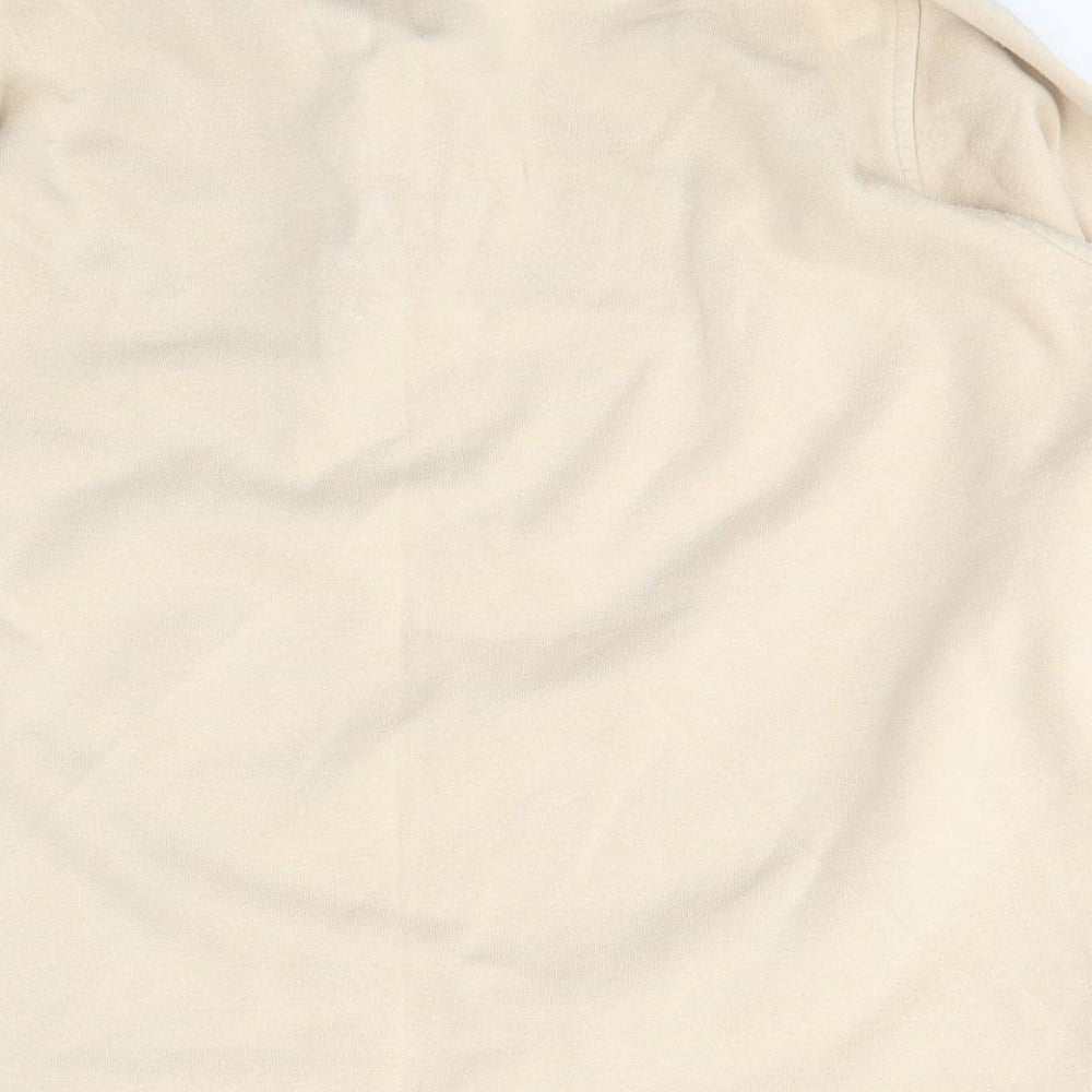 EWM Womens Beige  Cotton Pullover Sweatshirt Size 14  Pullover