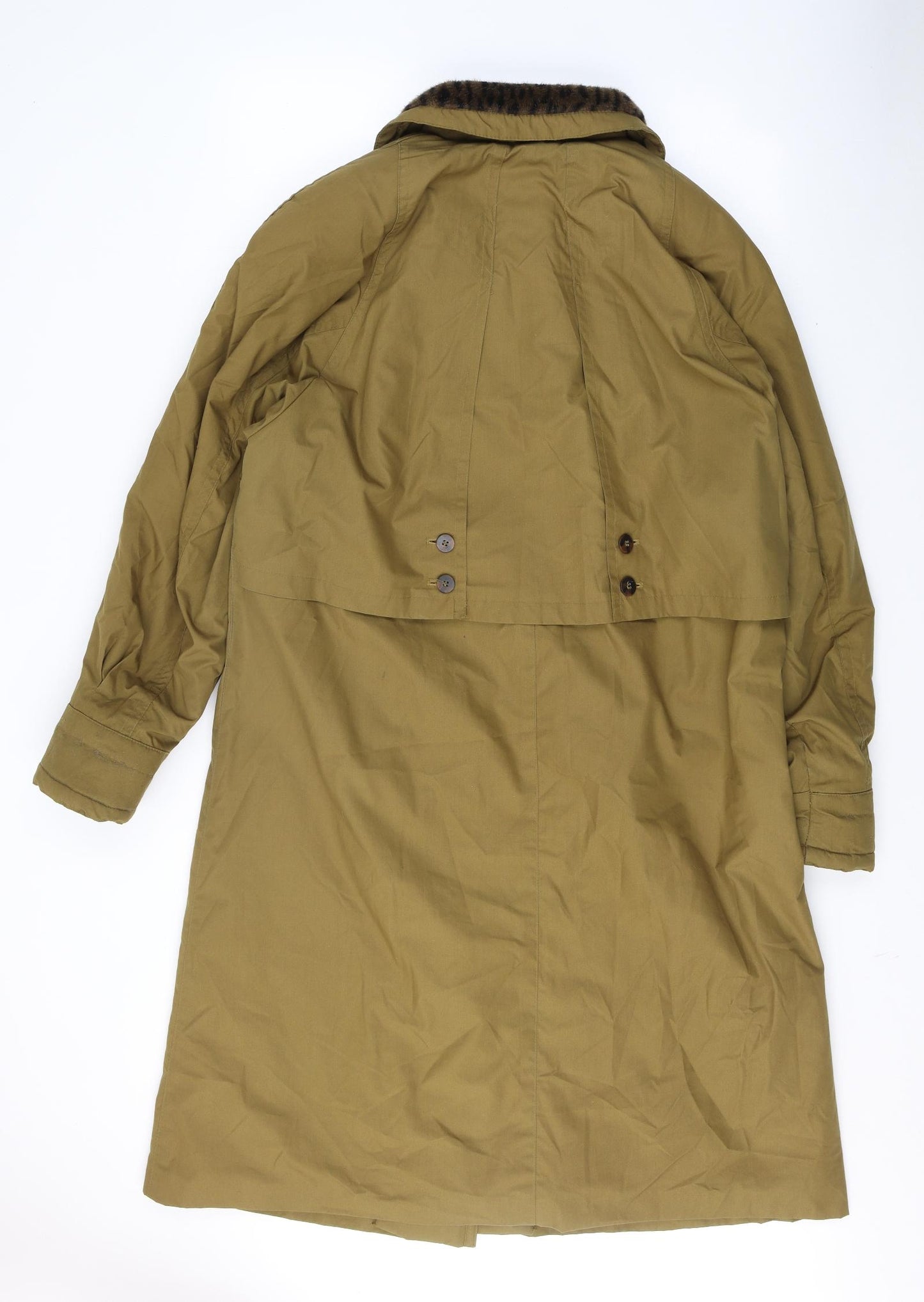 Preworn Womens Beige   Pea Coat Coat Size 10  Button