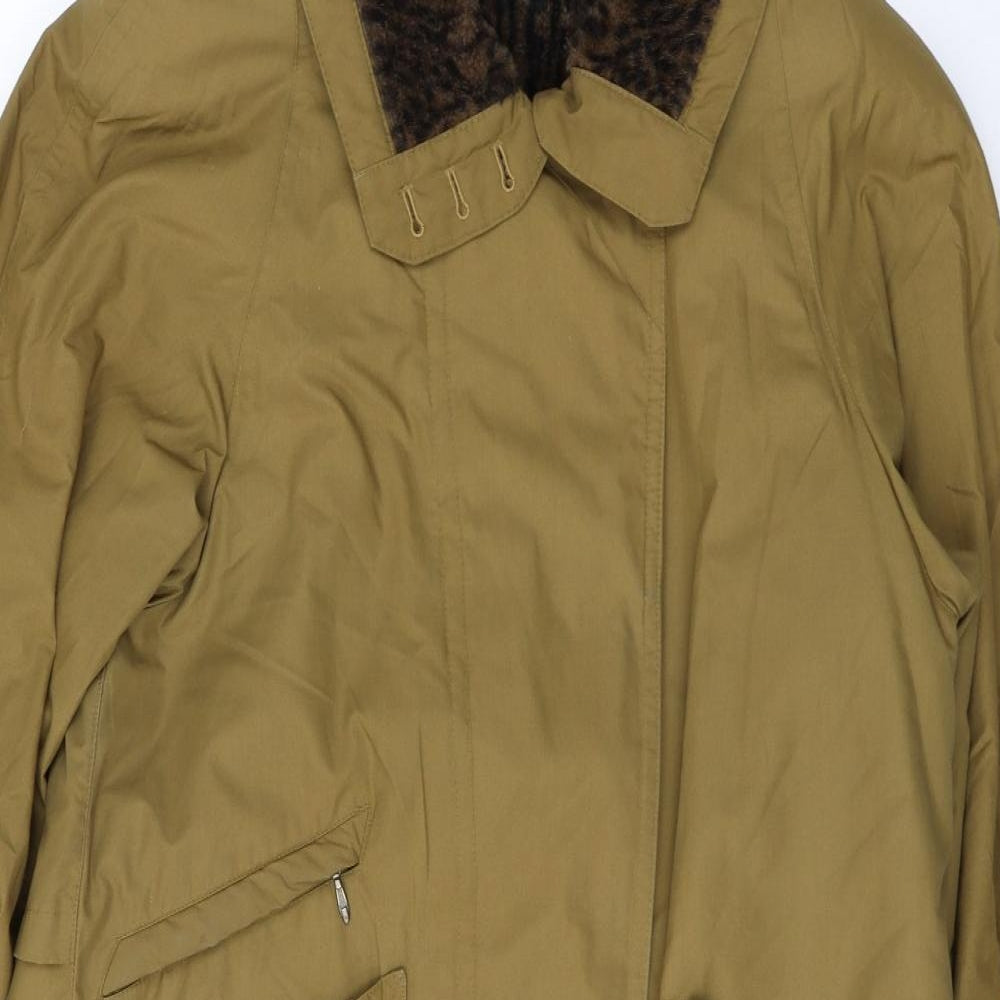 Preworn Womens Beige   Pea Coat Coat Size 10  Button