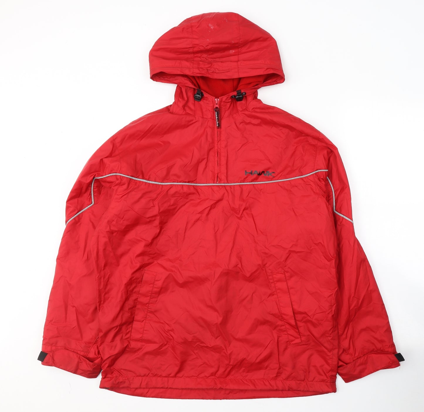 HAWK Womens Red  Polyamide Pullover Hoodie Size 14  Pullover