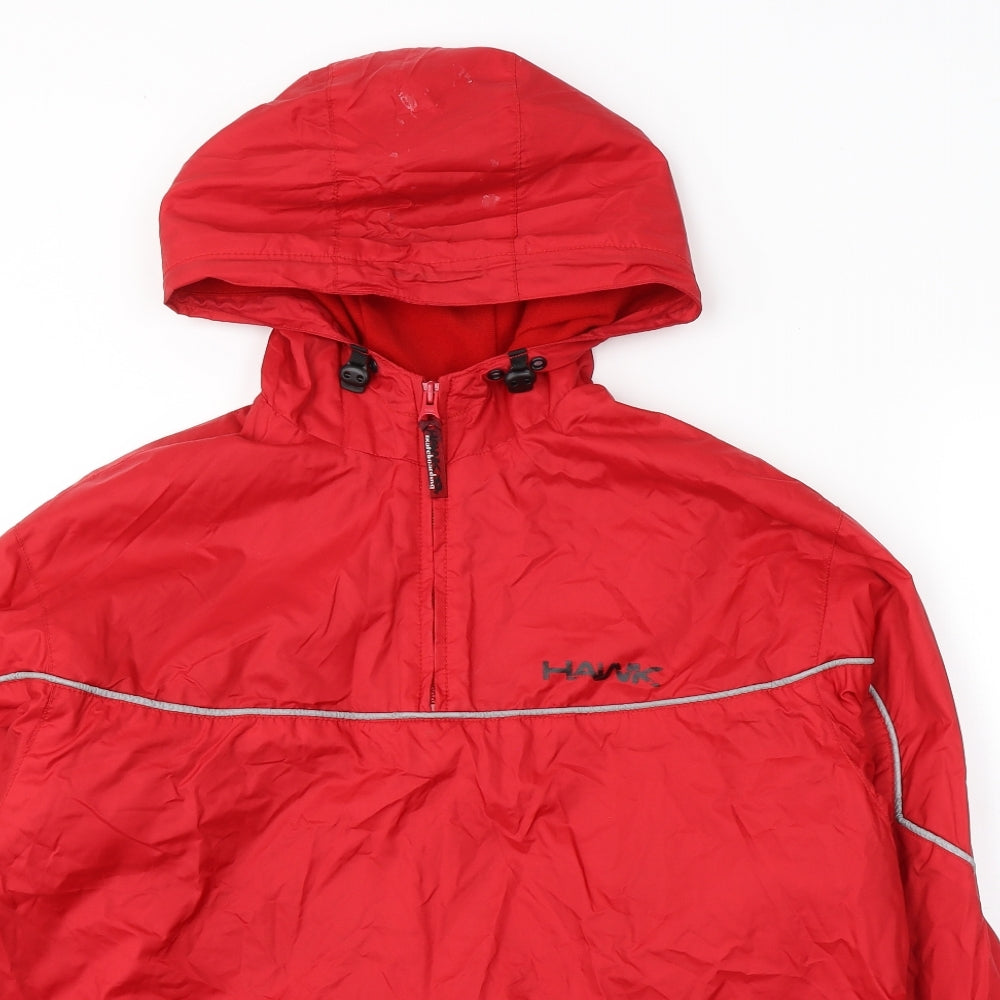 HAWK Womens Red  Polyamide Pullover Hoodie Size 14  Pullover