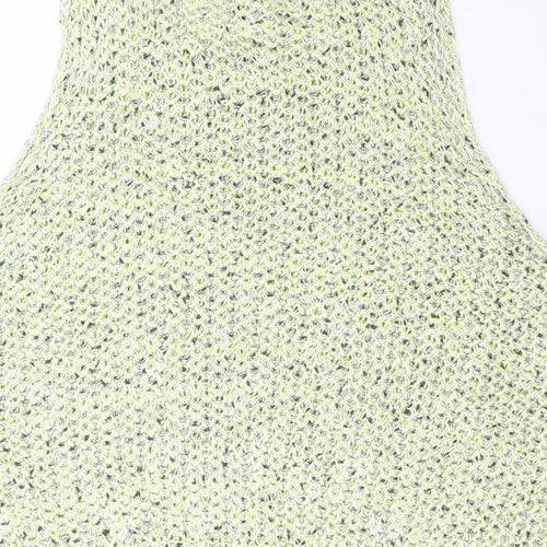 Pull&Bear Womens Green Round Neck  Cotton Vest Jumper Size M