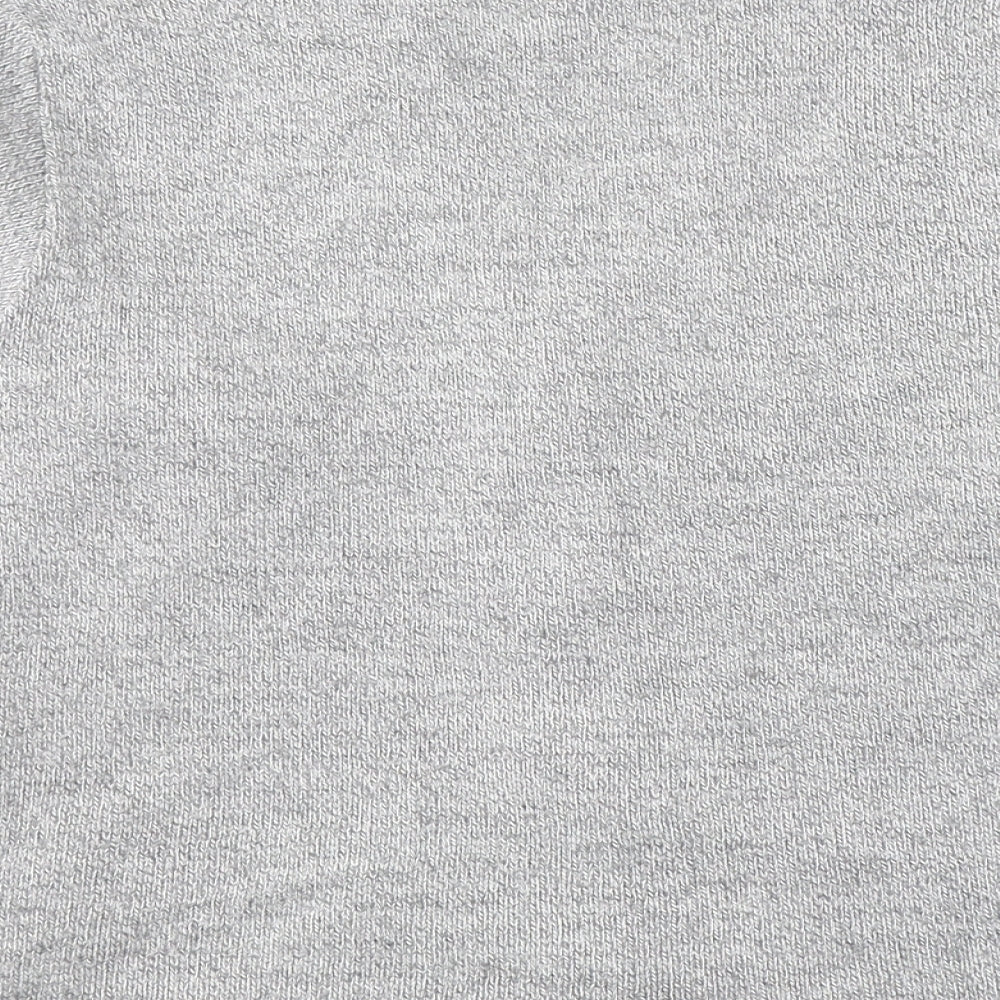 Florida Womens Grey V-Neck  Acrylic Cardigan Jumper Size S