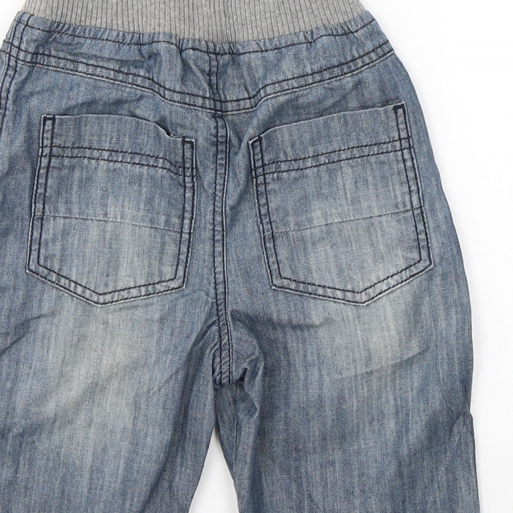 TU Boys Blue  Cotton Cropped Jeans Size 3-4 Years  Regular Pullover