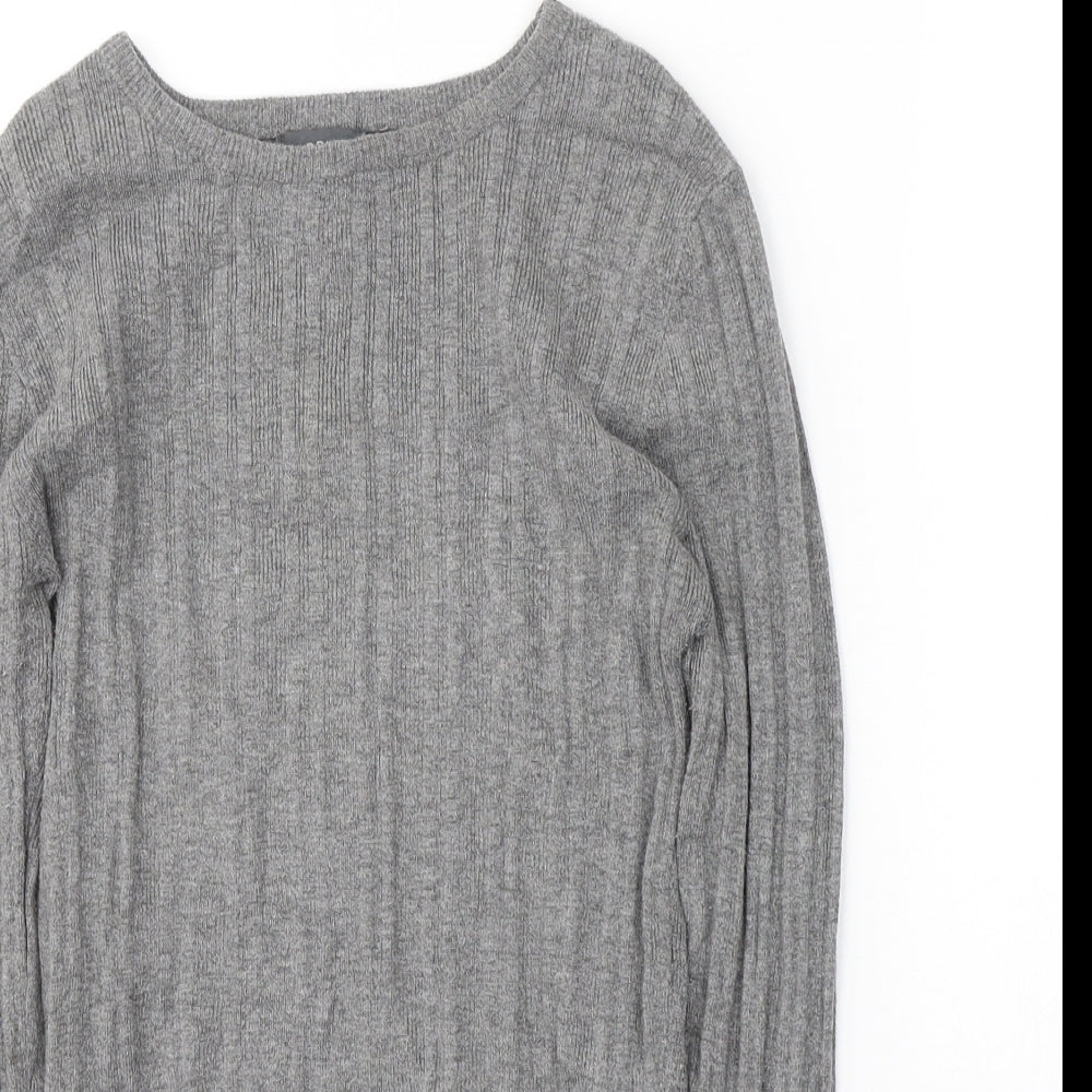 Primark Womens Grey Round Neck  Polyester Pullover Jumper Size 12