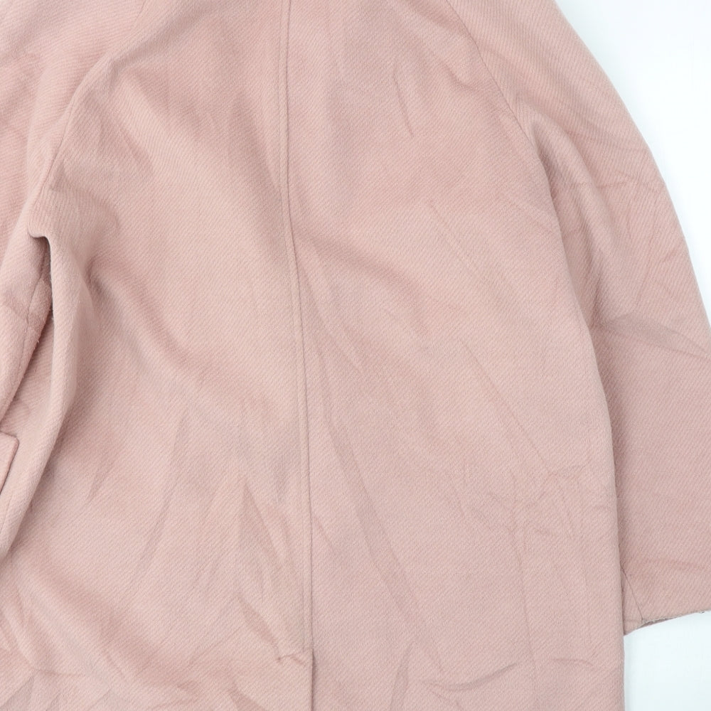 Marks and Spencer Womens Pink   Pea Coat Coat Size 18  Button
