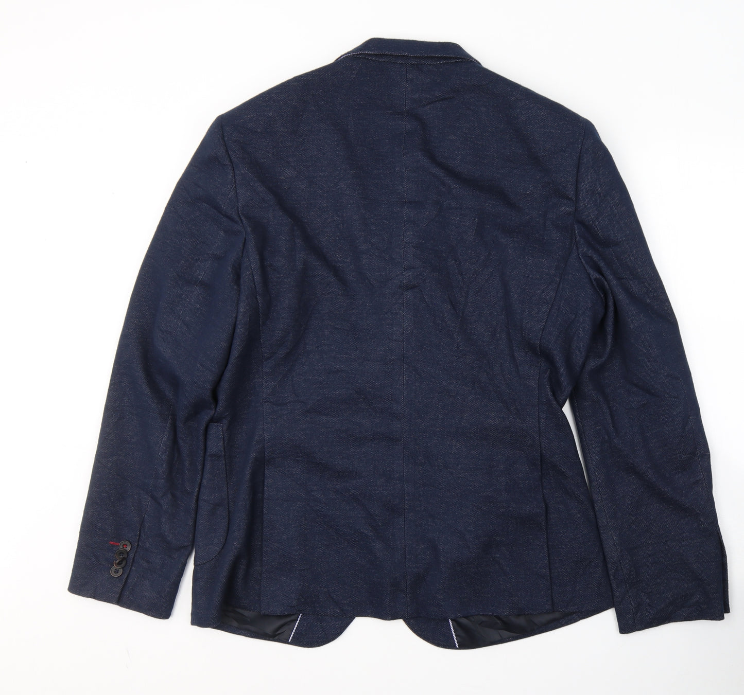 Fisk of Oslo Mens Blue  Polyester Jacket Blazer Size L
