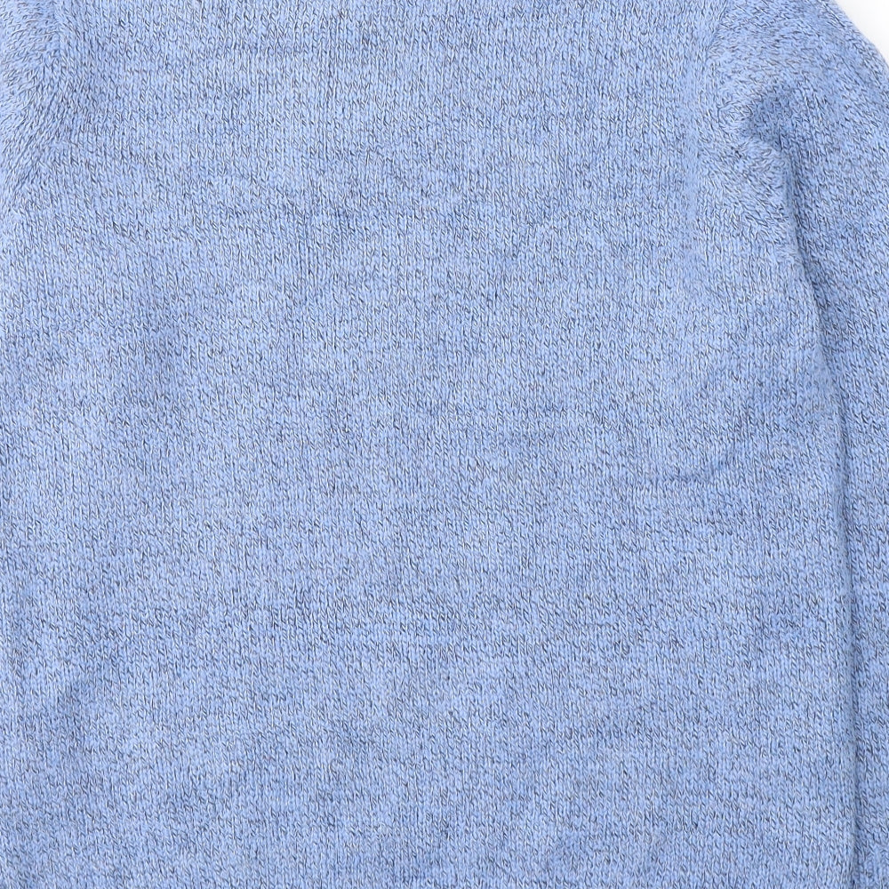Damart Womens Blue Round Neck  Acrylic Pullover Jumper Size 14