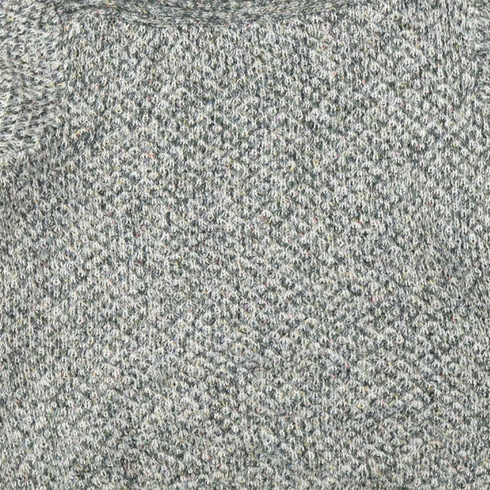 M&Co Womens Green Round Neck  Cotton Pullover Jumper Size 16