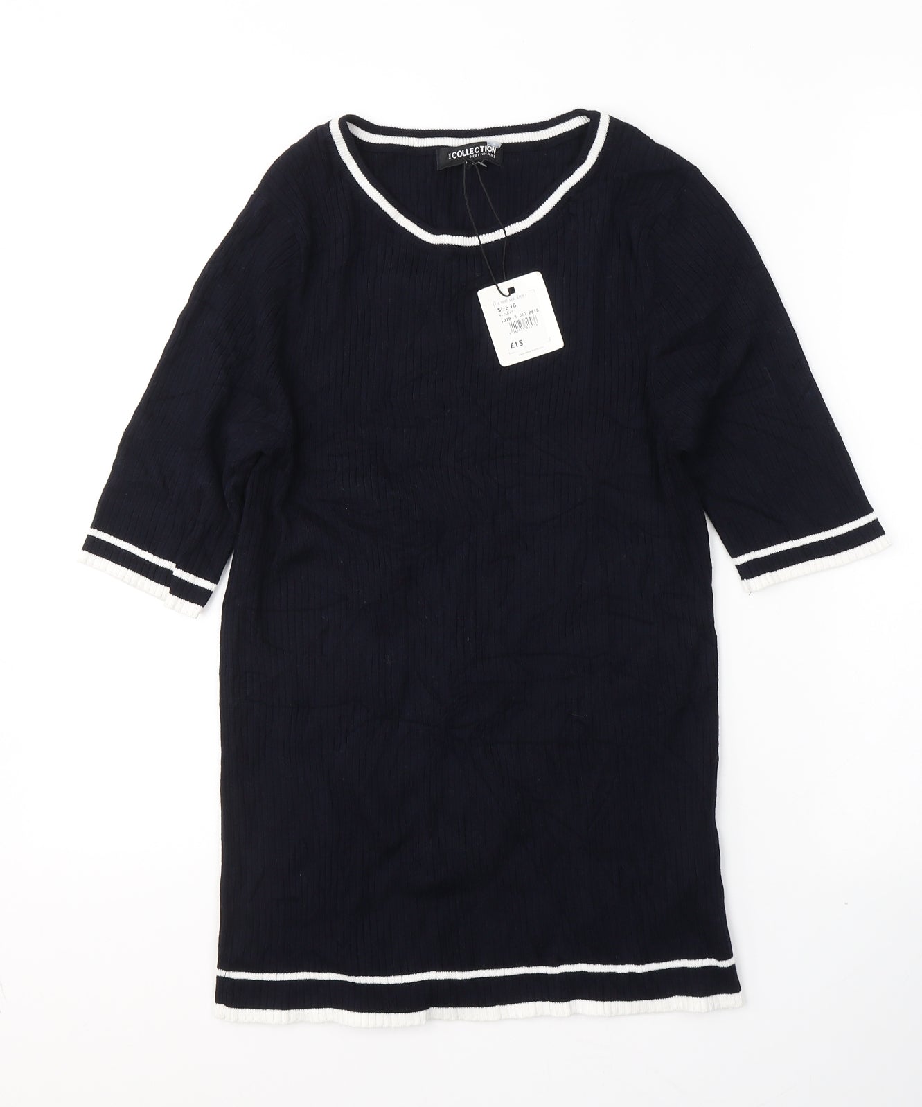 Debenhams Womens Blue  Viscose Jersey T-Shirt Size 18 Round Neck