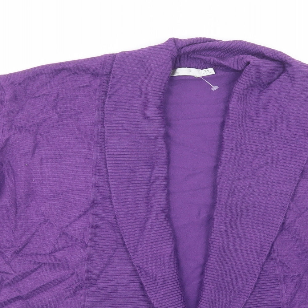 Isle Womens Purple V-Neck  Viscose Cardigan Jumper Size M