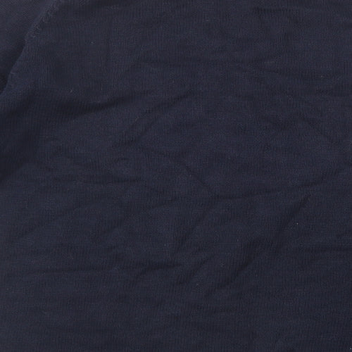 Avenue Mens Blue Roll Neck  Cotton Pullover Jumper Size L