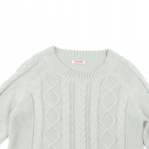 Thermolactyl Womens Green Boat Neck  Acrylic Pullover Jumper Size M