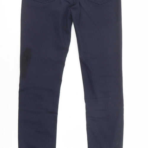 H&M Womens Blue  Cotton Skinny Jeans Size 8 L32 in Regular Button