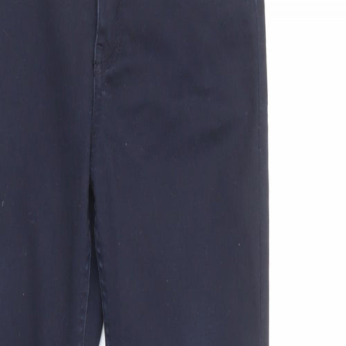 H&M Womens Blue  Cotton Skinny Jeans Size 8 L32 in Regular Button