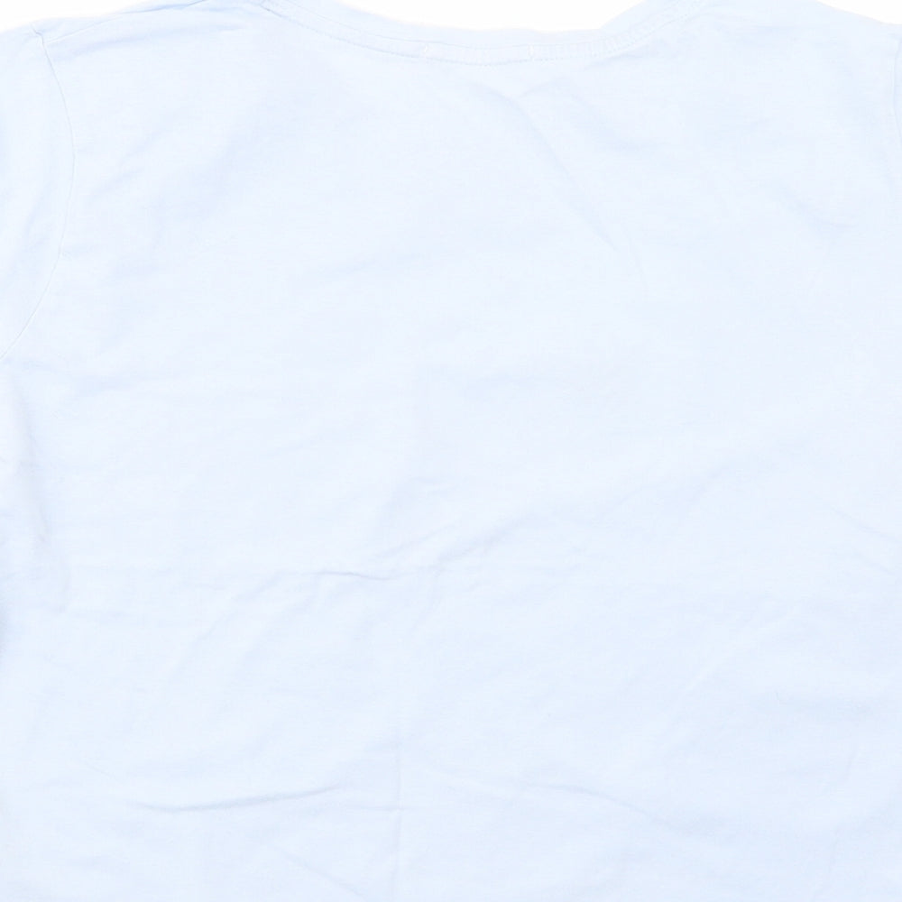 New Look Girls Blue  Cotton Basic T-Shirt Size 11-12 Years Crew Neck Pullover - Bee Kind